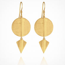 Load image into Gallery viewer, Aegean Disc Earrings Gold