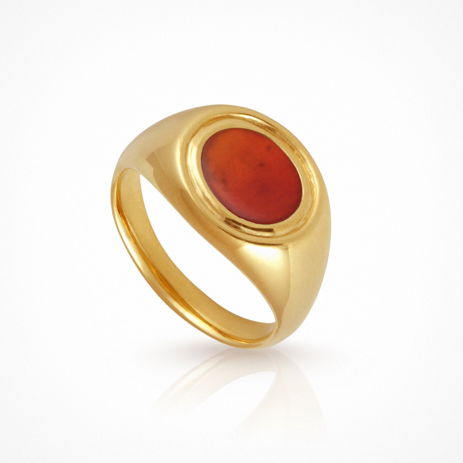 Kosmos Ring Carnelian Gold