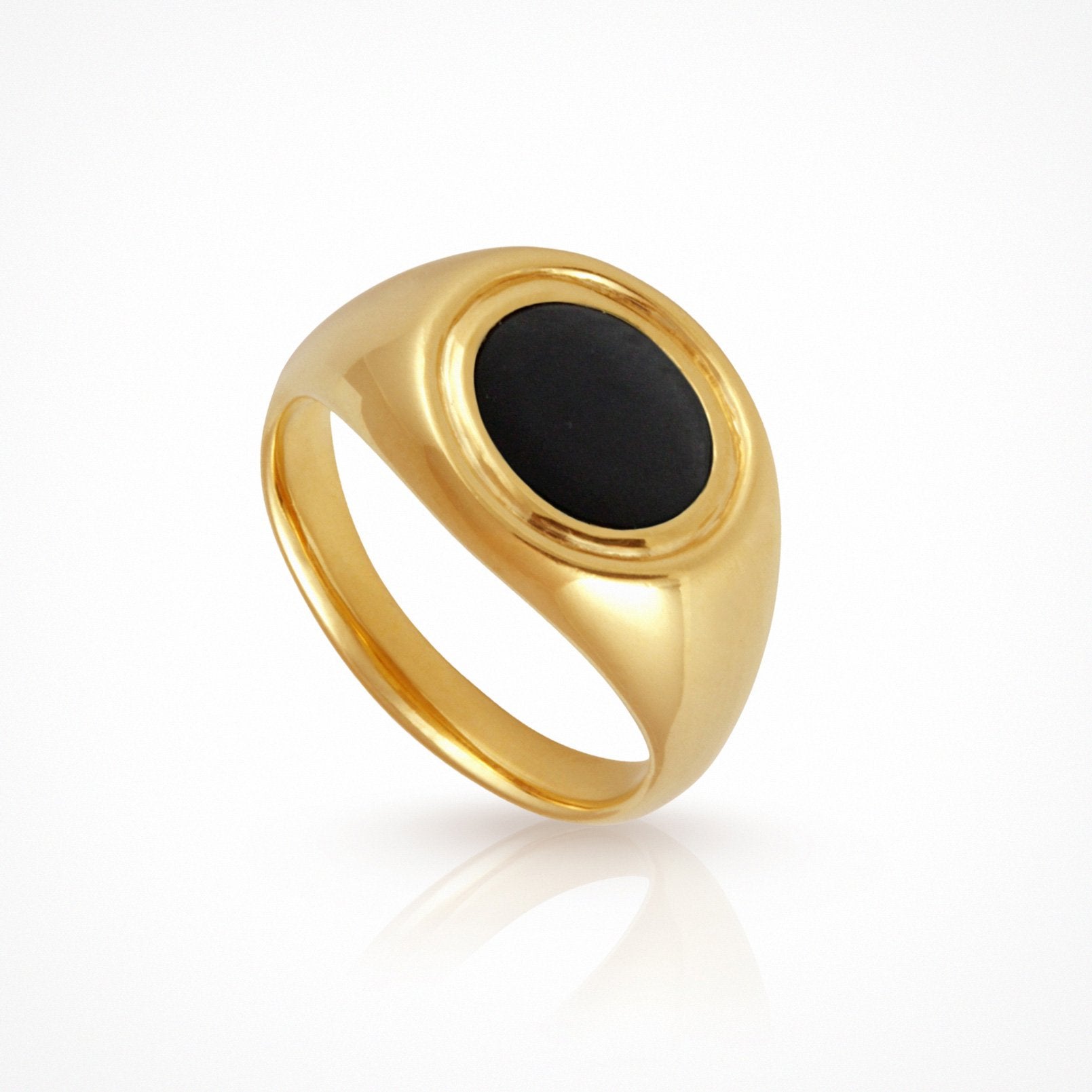 Kosmos Ring Onyx Gold